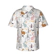 thumbnail image 2 of Xecao Fall Rabbit print Hawaiian shirt - a stylish short-sleeve button-down for men, perfect for casual beach and tropical outings., 2 of 9