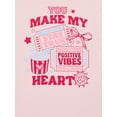 thumbnail image 6 of Wonder Nation Girls Heart Pop Graphic T-Shirt with Short Sleeves, Sizes 4-18, 6 of 7