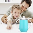 thumbnail image 7 of VONTER Stainless Steel Sippy Cup, Double Wall Vacuum Insulated Sippy Tumble with Handle, Children's Thermos Water Cup for Water and Milk,Green, 7 of 7