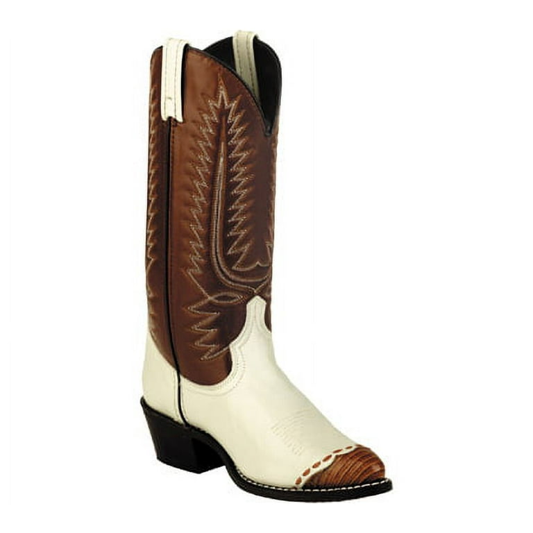 Western Boots Mens Flagstaff Faux Lizard Wingtip Bone 61161