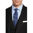 thumbnail image 4 of Mens Flat Front Pant 3-piece Black Modern Fit Vested Suit, 4 of 6