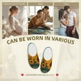 thumbnail image 7 of Haiem Sunlit Sunflower Field Print Women's Fuzzy Memory Foam House Slipper Cozy Home Footwear Non-slip Winter Slippers-40/41, 7 of 7