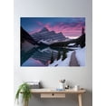 thumbnail image 2 of Snowy Trail To A Lakeside Cabin Poster Wall Art, Modern Wall Decor For Living Room Bedroom, 8x12 UNFRAMED, 2 of 3