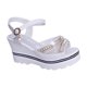 thumbnail image 1 of Sandalias de cuña para mujer, de verano, con punta abierta, tacones altos, hebilla, plataforma plana, zapatos de mujer, 1 of 6