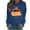 Blue, variant on Wancir Womens Thanksgiving Shirt Leopard Pumpkin Printed Cute Graphic Tee Thankful Grateful Blessed T-Shirts Fall Top