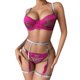 thumbnail image 1 of Gibobby Lencería mujer erótica Camisola de lencería para mujer, con corte de red entrecruzado, sin mangas, sexy, vestido de peluche(Rosa caliente, G), 1 of 5