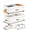 White, variant on Under Bed Storage with Wheels, 10 inches Under Bed Storage Containers, 65L XXL Large Adjustable Underbed with Lids, Rolling Underbed Storage bins for Shoes, Clothes, Blankets, Grey