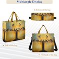 thumbnail image 6 of Crows Birds Corduroy Tote Bag Handbag Large Messenger Bag Shoulder Crossbody Zipper Bag Purse, 6 of 8
