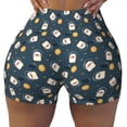 thumbnail image 2 of Uemuo Duck In The Space Pattern Women Workout Impact Shorts Scrunch Butt Lifting Gym Shorts Seamless Booty Biker Shorts-X-Large, 2 of 8