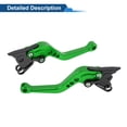 thumbnail image 7 of Unique Bargains Short Brake Clutch Levers for Aprilia RSV MILLE / R 99-03 Adjustable Motorcycle Handlebar Brake Lever T6 6061 Aluminum Alloy Green Handle Black End, 7 of 7