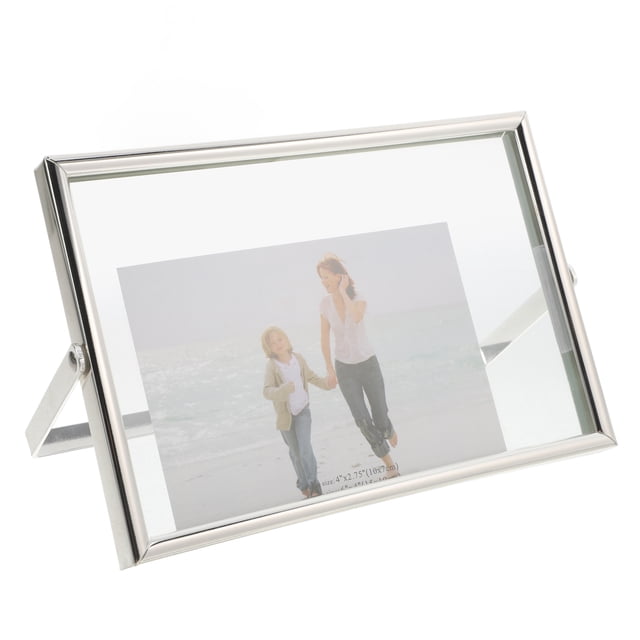 CIMAXIC Cadre Photo en Verre Cadre Photo Simple Cadre Photo de Table Cadre d'Affichage Photo,6.3"X4.45"X0.39 Pouces