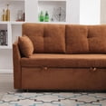 thumbnail image 5 of BISHE L Shaped Sectional Sofa with Pullout Bed, 81 Inch Convertible Sleeper with Reversible Chaise & Storage Seats, 2 in 1 Pull Out Couch with Side Pockets for Living Room, Apartment, Brown, 5 of 7