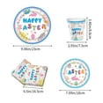 thumbnail image 3 of KOYPTL 64 Pcs Easter Tableware Set Happy Easter Disposable Paper Plates Napkins and Cups,Cute Bunny Design Dinnerware for Easter Spring Holiday Party Supplies Serves 16, 3 of 6