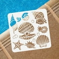 thumbnail image 4 of Seashell Conch Stencil for Painting 11.8"x11.8" Reusable Plastic Summer Ocean Animal Stencil Drawing Template DIY Craft Paint Template for Wall Home Decor Wood Burning Journal Paper for DIY, 4 of 9