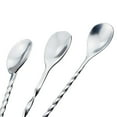 thumbnail image 3 of 3 Pcs Extra Long Stainless Steel Mixing Spoons Spiral Pattern Bar Shaker Spoon Barware Stirring Spoon for Tea Coffee Ice Cream Drink Milkshakes, 3 of 7