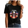 thumbnail image 6 of idosla 250 Anniversary USA Shirt Women 250th Anniversary USA Shirt Patriotic American Flag Eagle Tops 1776-2026 Tshirt Gifts (Light Gray, M), 6 of 6