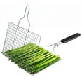 thumbnail image 5 of Shallow Grill Basket Fish Grill Basket, Fish Grilling Basket BBQ Fish Grill Baskets for Outdoor Grill,Grill Basket with Removable Handle. Perfect for Grilling Fish Fillets, 5 of 7