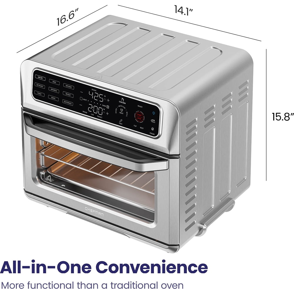 Chefman ExacTemp Air Fryer Toaster Oven Combo with Probe Thermometer