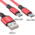 thumbnail image 3 of Usb 2.0 Type A Male To Dual Micro Usb Male Splitter Y Charging Cable Cord For, 3 of 5