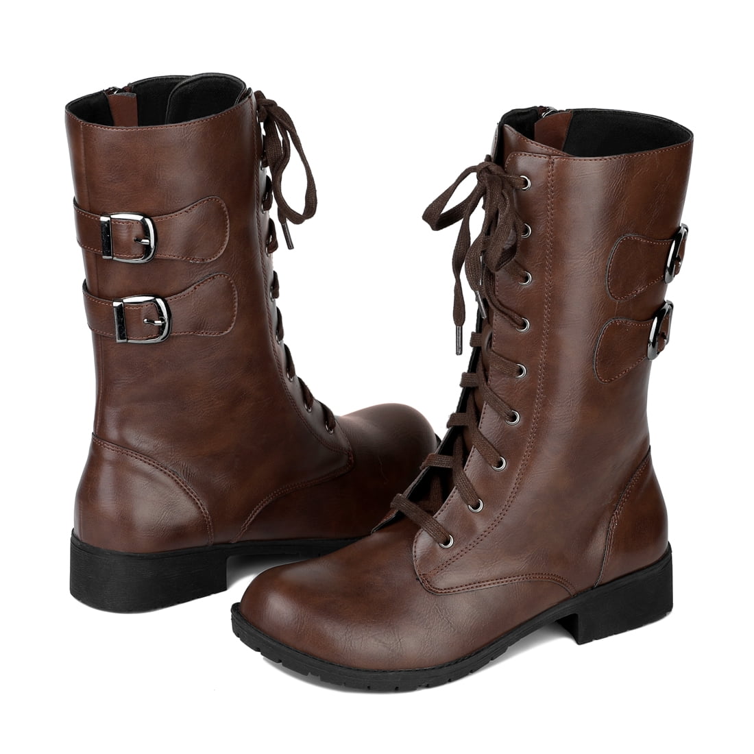 womens dark brown mid calf boots