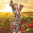 thumbnail image 4 of Alaiyaky Hippies Costume Set for Women, 60s 70s Fancy Dress With Hippie Accessories, Hippie Dress Costumes for Halloween Cosplay Party, 4 of 6