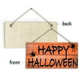 thumbnail image 2 of MOQIN Happy Halloween Door Welcome Sign, Cute Pumpkin Ghost Witch Rustic Wall Hanging Sign, Halloween Themed Wooden Door Hanging Decor for Home Office School Party Haunted House, 2 of 7
