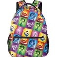 thumbnail image 2 of Anime In-side Out Backpack Canvas Funny Couple Backpacks 3D Large Capacity Travel Bags Gym Daypack Unisex, 2 of 7