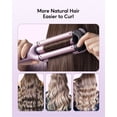 KIPOZI Curling Iron Beach Waves Crimper Adjustable Temperature, Hair