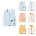 thumbnail image 4 of Staki Kids Winter Clothes Toddler Girls Fleece Vest Coat Warm Fall Winter Warm Thick Cotton Sleeveless Jacket Polar Fleece Jacket(Orange,12-18 Months), 4 of 4