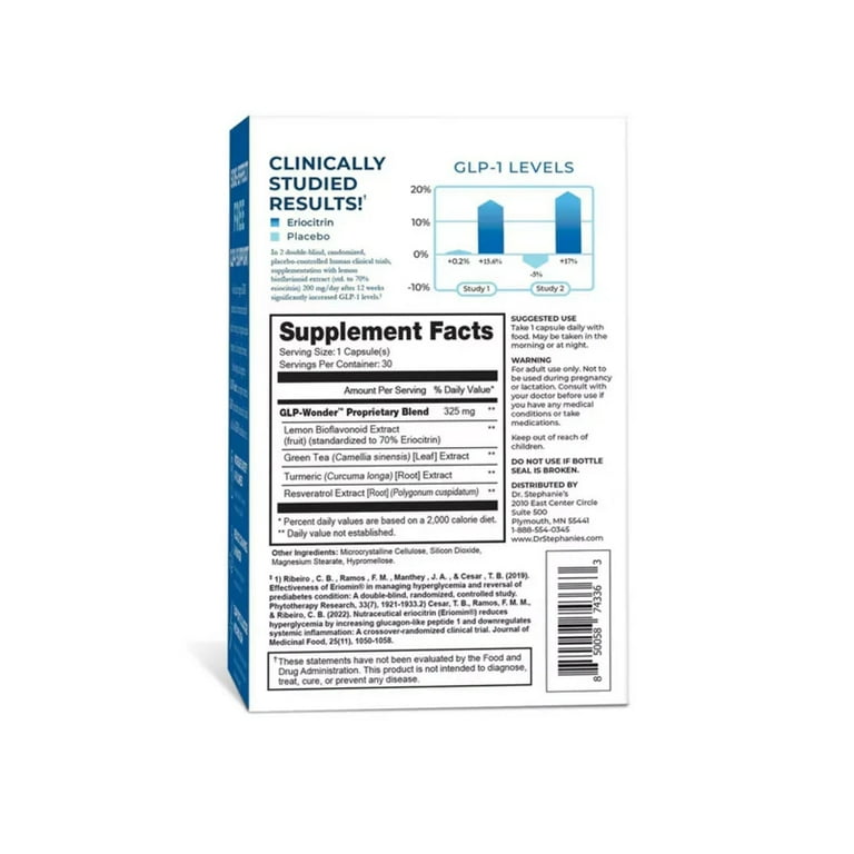 dr stephanie's glp 1 wonder Dr. Stephanie's GLP-Wonder Natural Weight Support Supplement 30 Capsules
