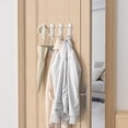 thumbnail image 7 of Wall Hooks for Coat and Towel: 13LB Strong Adhesive Door Hanger Stick on, White 4 Pack, 7 of 7