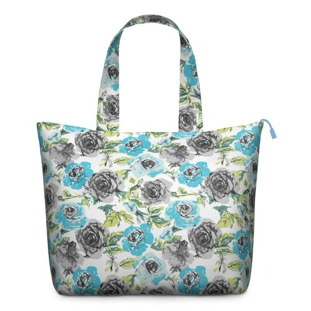 Rustic Country Floral Weekender Bag Vintage Flower Pattern Travel Tote, , Large Capacity, Adjustable Shoulder Strap