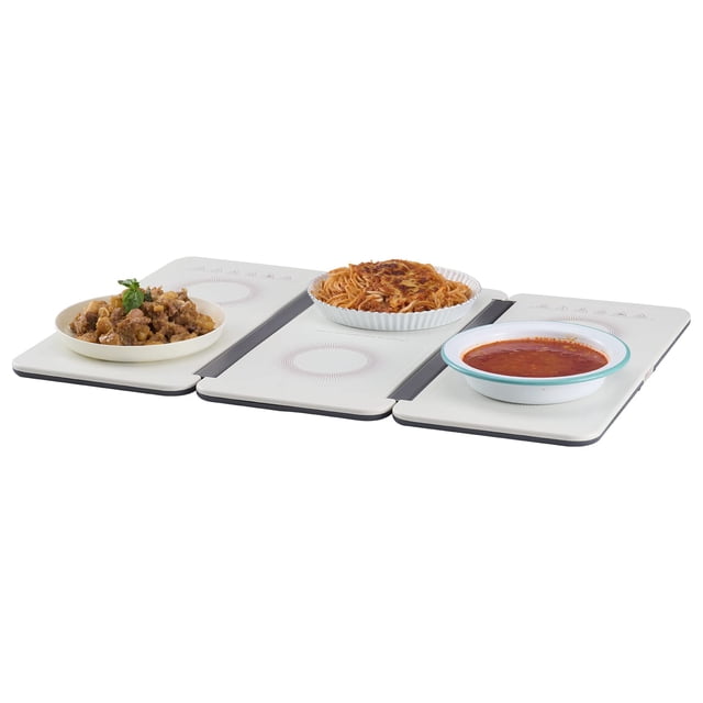 Bandeja térmica eléctrica VEVOR para buffet con control de temperatura, 18,9 x 10,2 cm