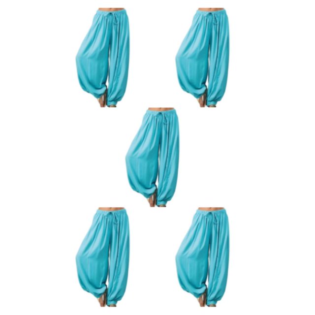 Qarigey Pantalones de pierna ancha para descansar, pantalones informales de talla grande, baile de gimnasia, ropa de playa para mujeres y Type2 NO2