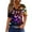 Black, variant on Women's Casual V-Neck Short Sleeve T-Shirt with Heart Print and Decorative Buttons, Valentine's Day Fashion Tee for Daily Wear,Green,M