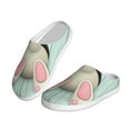 thumbnail image 2 of Fotbe White Bunny Bottom And Easter Eggs Pattern Women's Fuzzy Curly Fur Memory Foam Loafer Slippers Indoor Outdoor Slippers Winter Home Shoes-44/45, 2 of 7