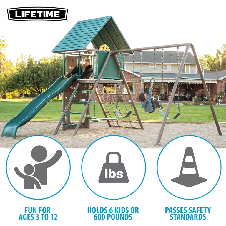 Lifetime, Kid's Big Stuff Metal Swing Set, 91069, Outdoor