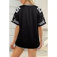 thumbnail image 6 of KimSoong Women Jersey Shirt Y2k Graphic Tees V Neck Baggy Streetwear Number Oversized T-shirt Summer Tops, Black, 6 of 8