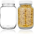 thumbnail image 1 of AMERTEER 2 Pack Half Gallon Mason Jar - Glass Jar Wide Mouth with Airtight Foam Lined Plastic Lid - Safe Mason Jar for Fermenting, 1 of 7