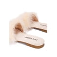 thumbnail image 3 of Cape Robbin Easter Nude Slip On Slide Mule Casual Slippers Furry Feather Sandals (Nude, 10), 3 of 3