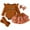 Brown, variant on CAUYDY My First Halloween Outfit for Baby Girl Pumpkin Bodysuit and Tutu Skirt with Bow Headband Clothes 3 Pcs Set(Brown,9-12 M)