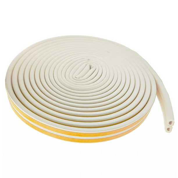 Tiras de sellado de puerta autoadhesivas Advancent forma de D 10M espuma autoadhesiva blanco