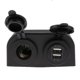 thumbnail image 2 of 4,2A Enchufe de Dual USb 12v Enchufe Dual Usb Cargador Socket + Cables Negro Partes de Coche Moto Automóvil Macarena Enchufe del enchufe de 12V, 2 of 8