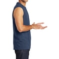thumbnail image 3 of Mafoose Male Cotton Sleeveless Tee Men Athletic Shirts & Tops Navy 4X-Large, 3 of 5