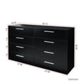 thumbnail image 3 of Tcbosik Double Dresser with 8 Drawers, Chest of Drawers, Closet Storage Organizer for Bedroom, Living Room, Black, 3 of 9