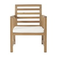 thumbnail image 5 of Outdoor Acacia Wood Club Chairs, 2-Pcs Set, Natural Stained / White, 25.5"D X 24.5"W X 33.0"H, 5 of 9
