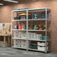 thumbnail image 3 of Costway 3PC 5-Tier Étagère en Métal Réglable Robuste Utilitaire Rack de Stockage Argent, 3 of 9