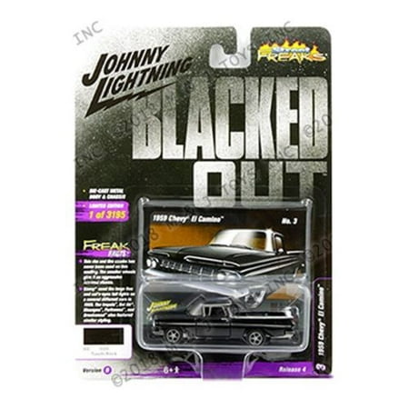 - JOHNNY LIGHTNING 1:64 STREET FREAKS 2018 RELEASE 4 VERSION B - 1959 CHEVROLET EL CAMINO (TUXEDO BLACK) JLSP053-24B