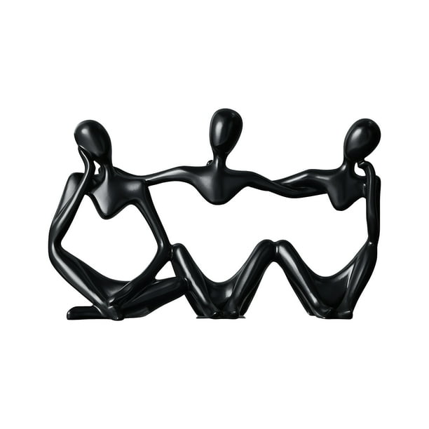 TRKIYQC Estatua de resina de pensador abstracto tres en uno, decoración de estatuilla hueca para el hogar y la oficina TRKIYQC artístico