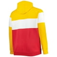 thumbnail image 3 of Men's New Era Red/Gold Kansas City Chiefs Big & Tall Current Colorblock Raglan Fleece Pullover Hoodie, 3 of 3